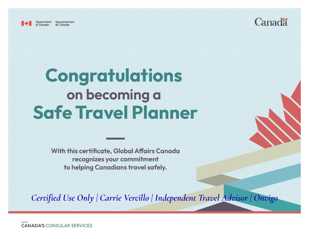 Why You Should Travel With a Certified Safe Travel Planner