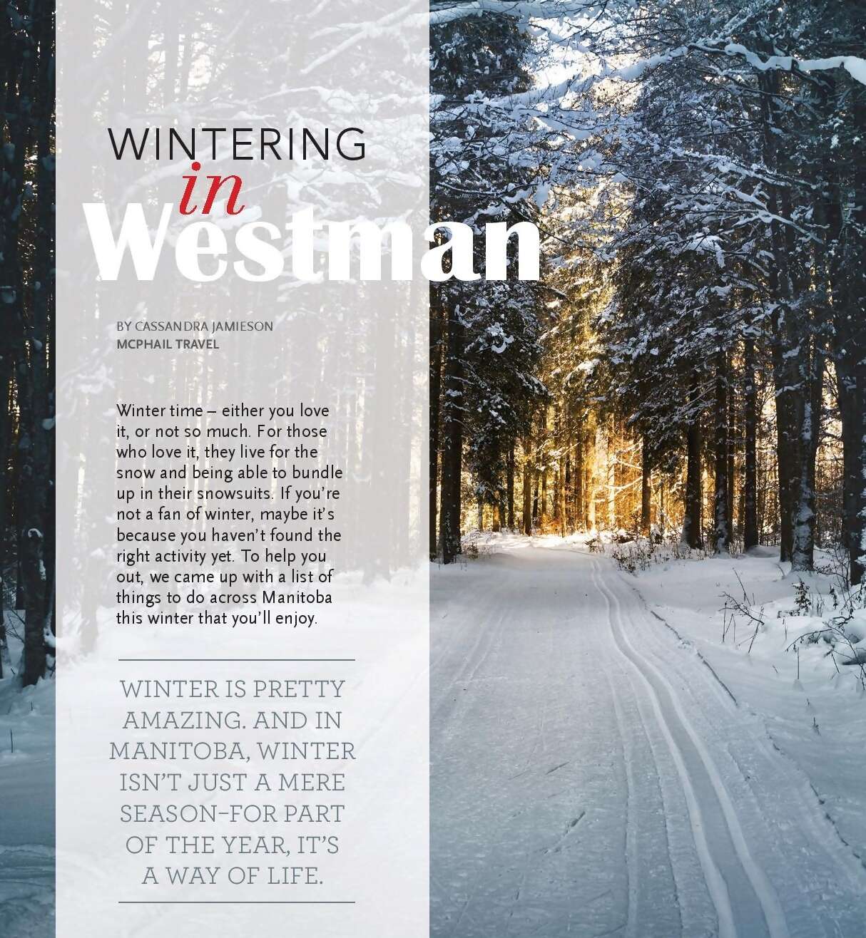 WINTERING in Westman