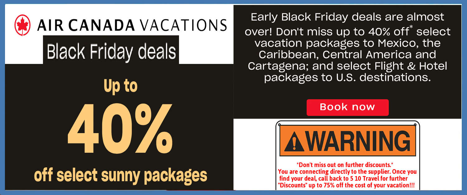 Air Canada Vacations Black friday