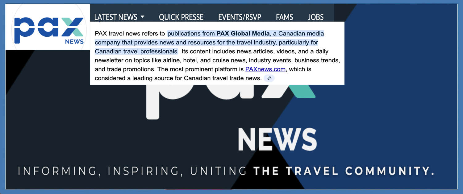 PAX Travel News