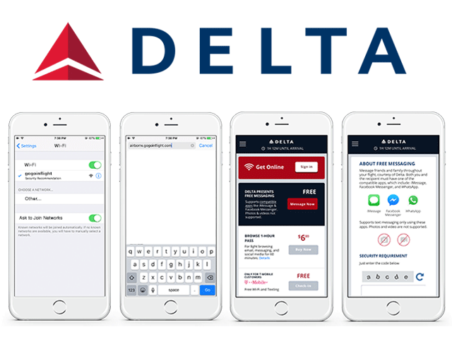 Delta offers Free in-flight Mobile Messaging
