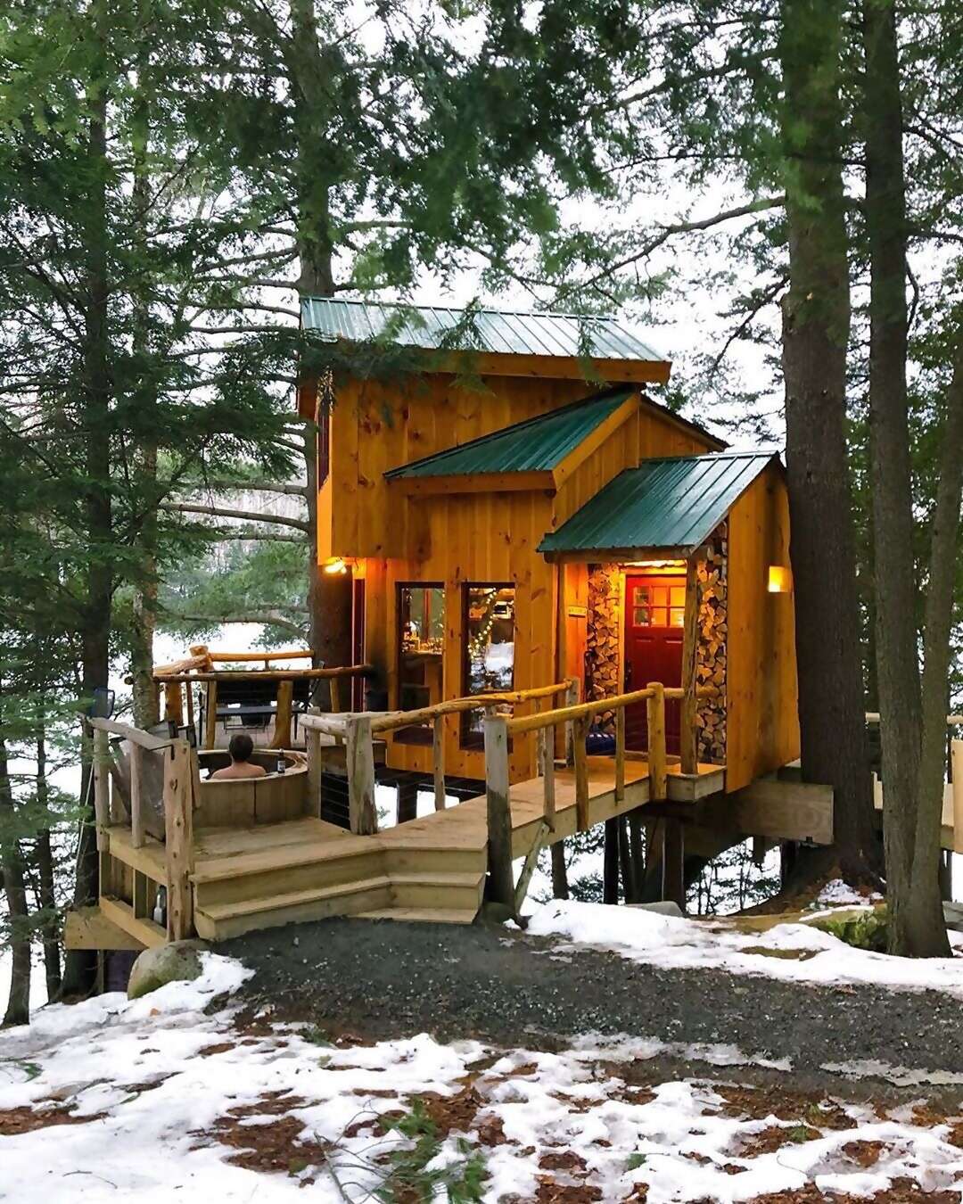 In the corner of Vermont known as the Northeast Kingdom, this treehouse above Walker Pond is one of the most regal castles