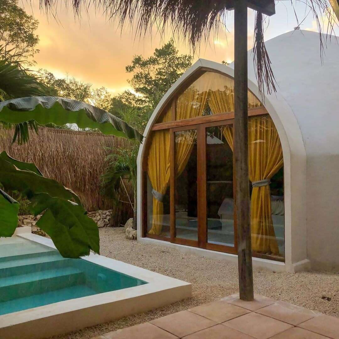 Don’t let your private pool keep you from taking a deeper dip in local cenotes, two of which are just a five-minute jungle walk a