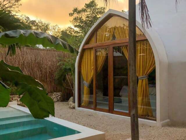 Don’t let your private pool keep you from taking a deeper dip in local cenotes, two of which are just a five-minute jungle walk a