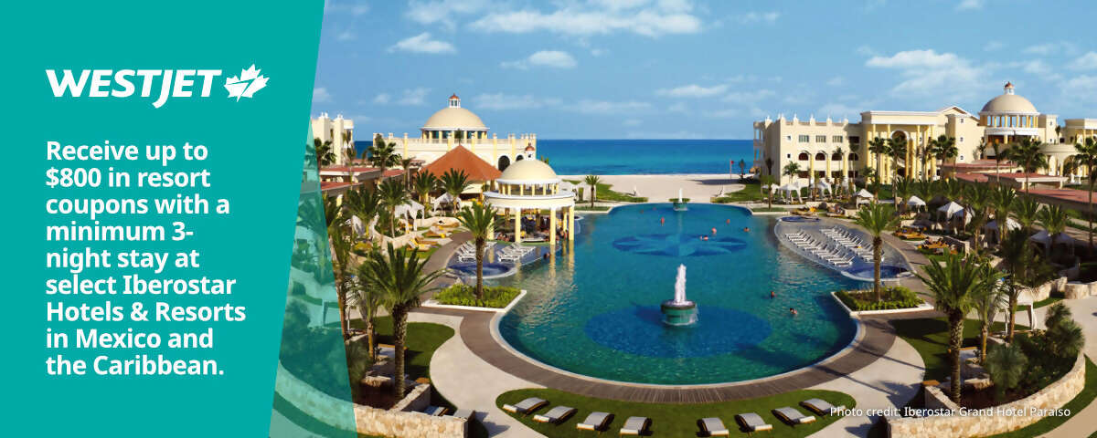 WestJet - Resort credits - select Iberostar Hotels & Resorts