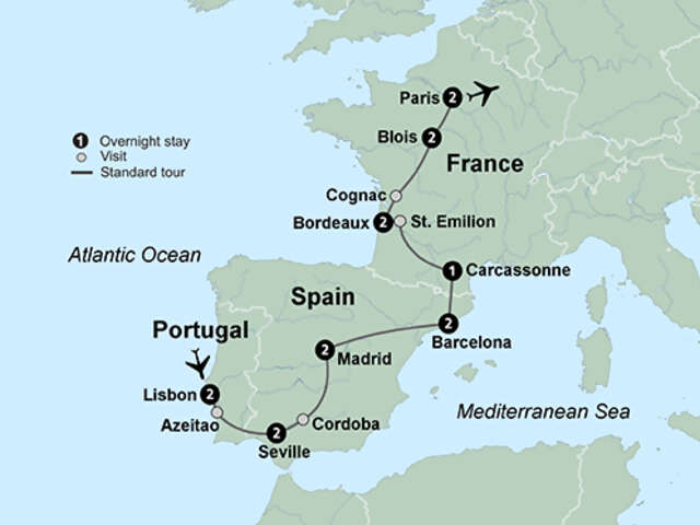 Portugal, Spain & France