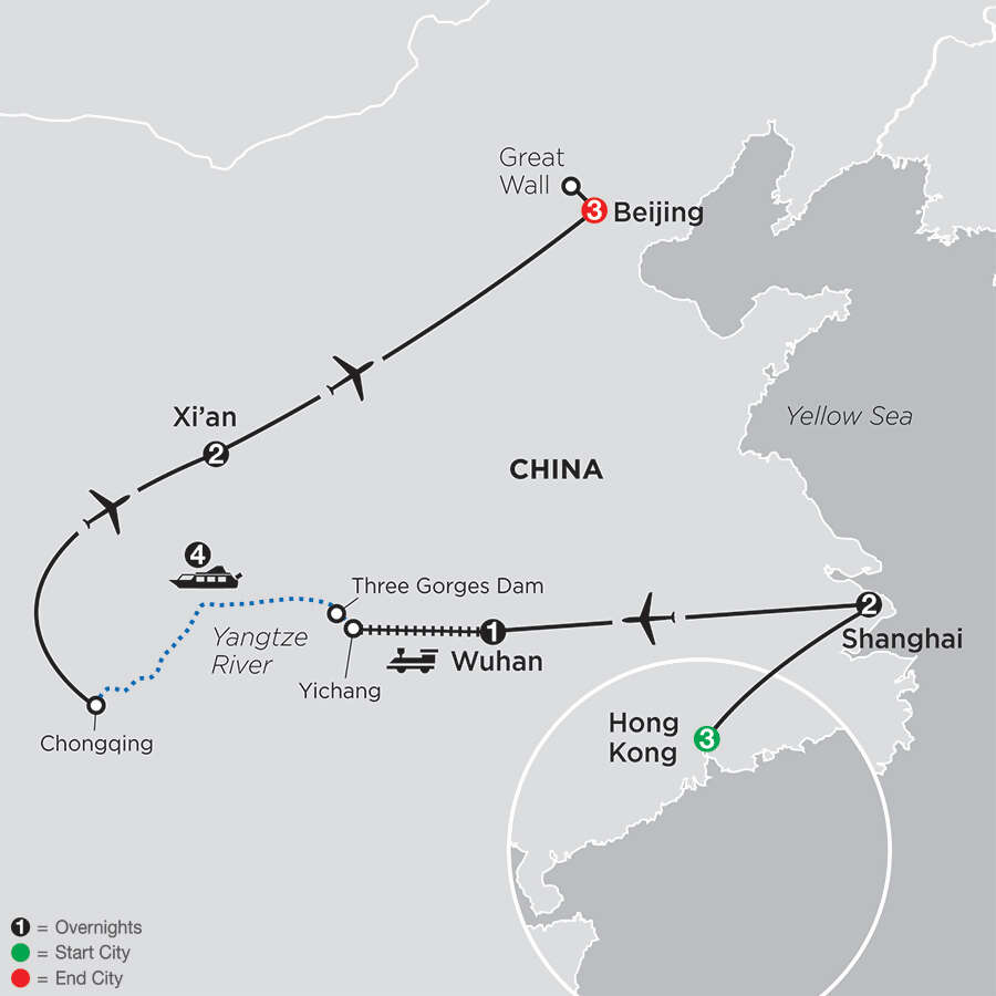 Spirit of China & the Yangtze River with Hong Kong