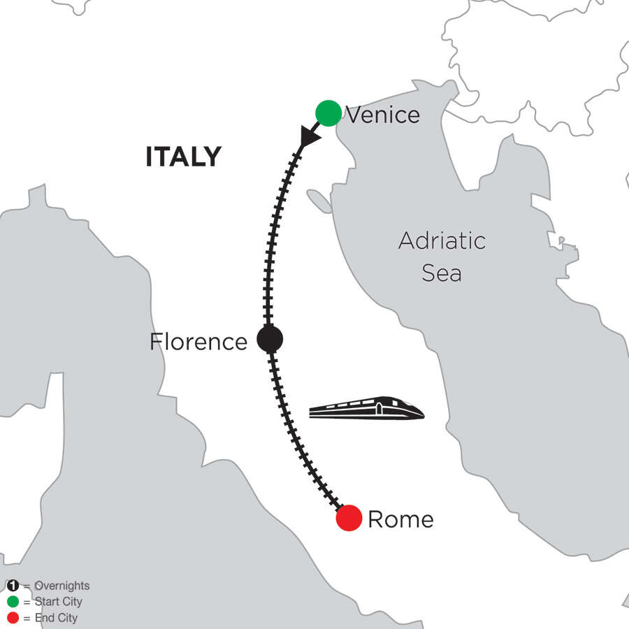 2 Nights Venice, 2 Nights Florence & 5 Nights Rome