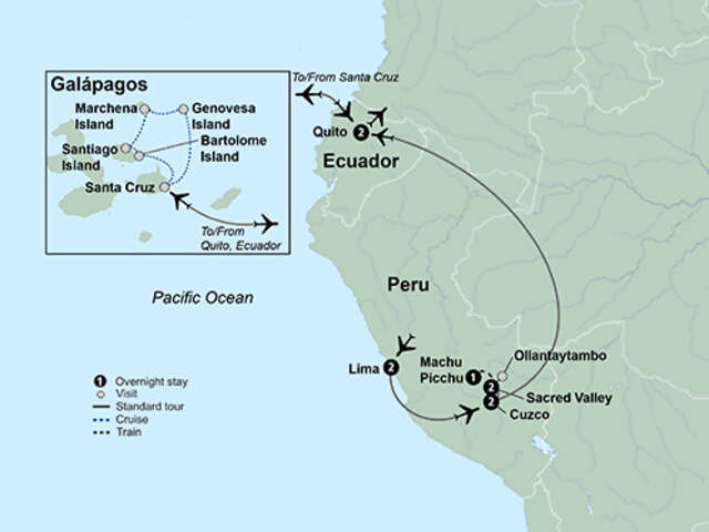 Machu Picchu & Galapagos Wonders featuring a 4-Night Cruise