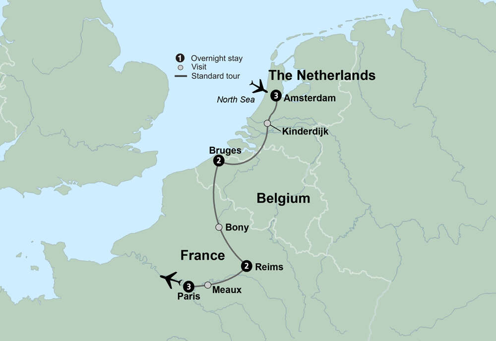 Canals, Champagne & Culture: A Journey through the Netherlands, Belgium & France