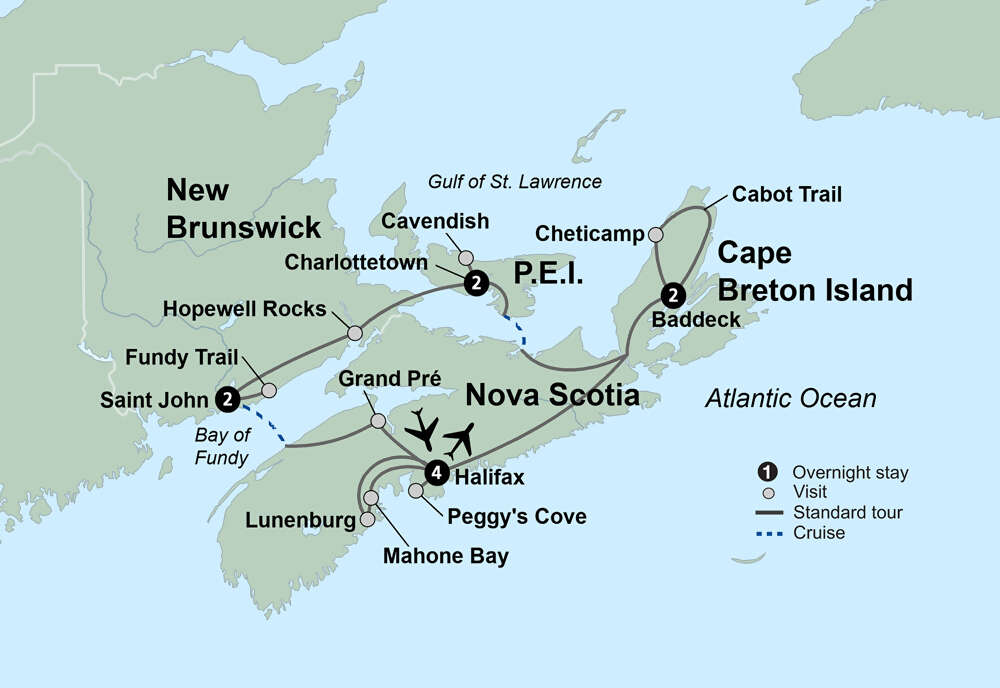 Canadian Maritimes and Coastal Wonders featuring the Cabot Trail