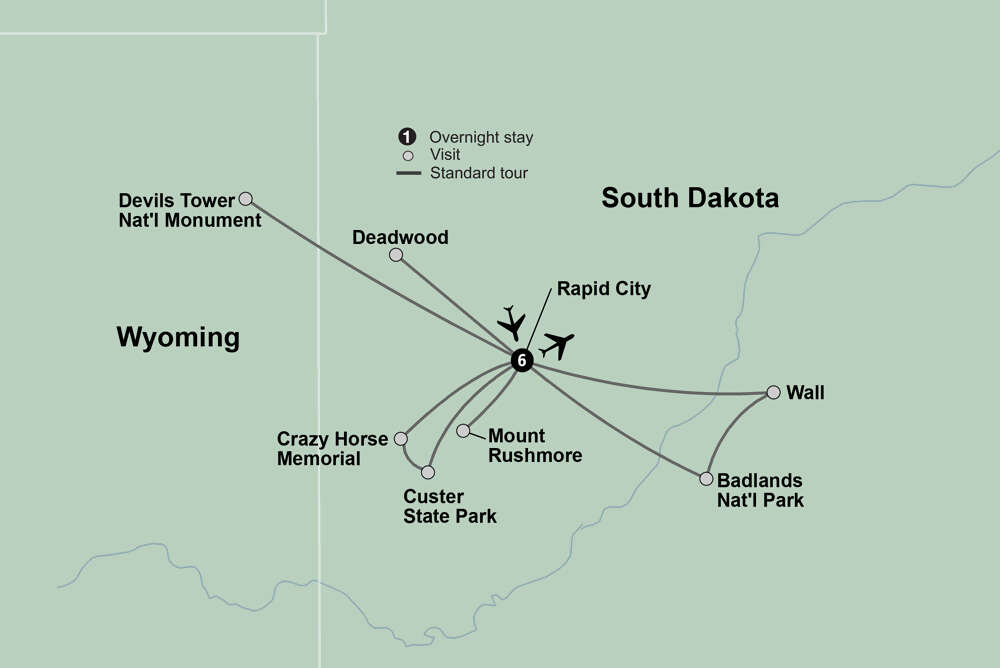 Spotlight on South Dakota featuring Mount Rushmore & The Badlands