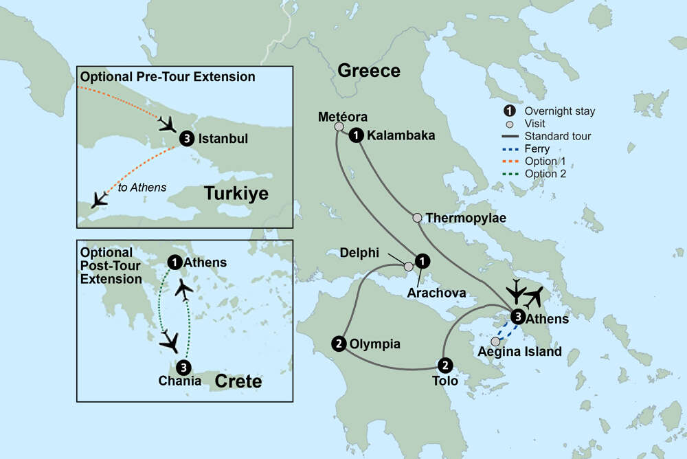 Wonders of Ancient Greece Featuring Athens, Meteora & Aegina Island